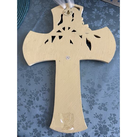 Nativity Scene Cross Wall Hanging “For Unto You Is Born” Christian Decor 10x9” - Picture 5 of 7